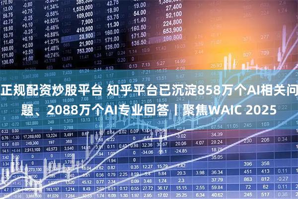 正规配资炒股平台 知乎平台已沉淀858万个AI相关问题、2088万个AI专业回答丨聚焦WAIC 2025